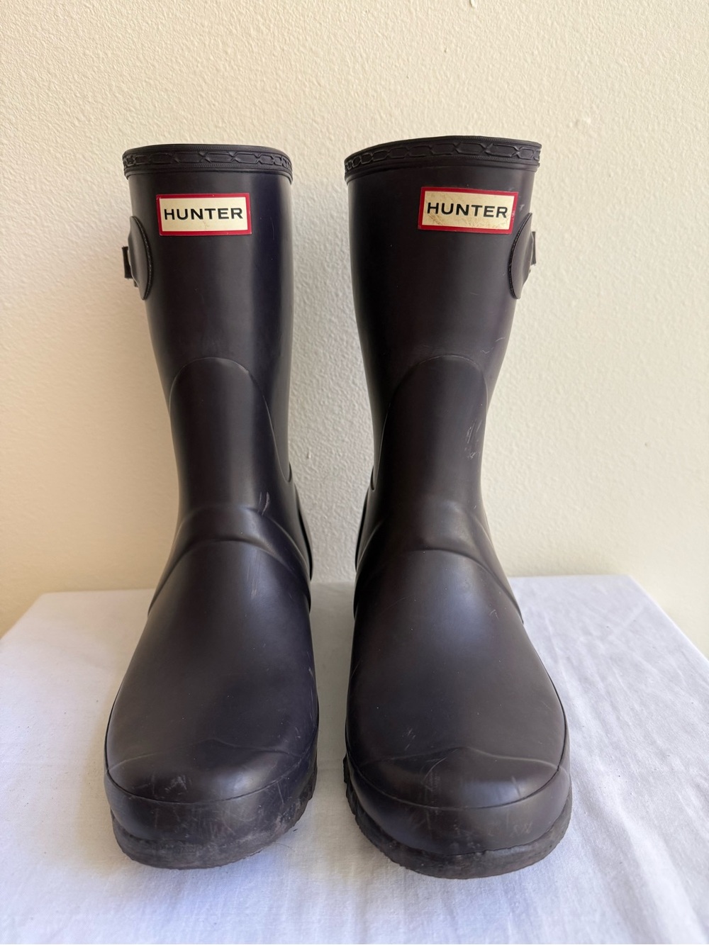Hunter Original Short Rain Boots Plum Purple Women’s 10 EU 42 Waterproof - Picture 2 of 8